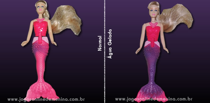 barbie sereia das pérolas cauda muda de cor